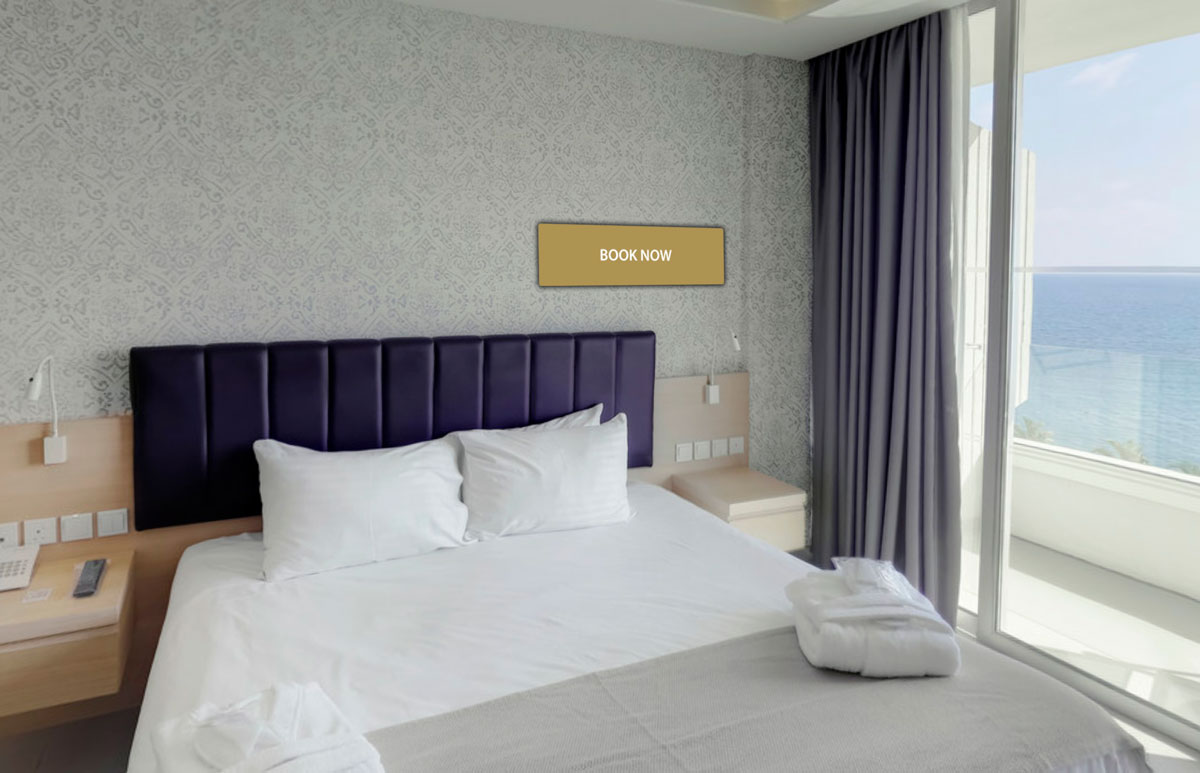 360 degree virtual hotel tour with interactive booking hotspots